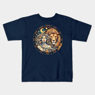 ZODIAC Leo - Astrological LEO - LEO - ZODIAC sign - Van Gogh style - 4 Kids T-Shirt